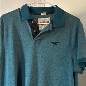 Hollister Men's Blue Polo Shirt